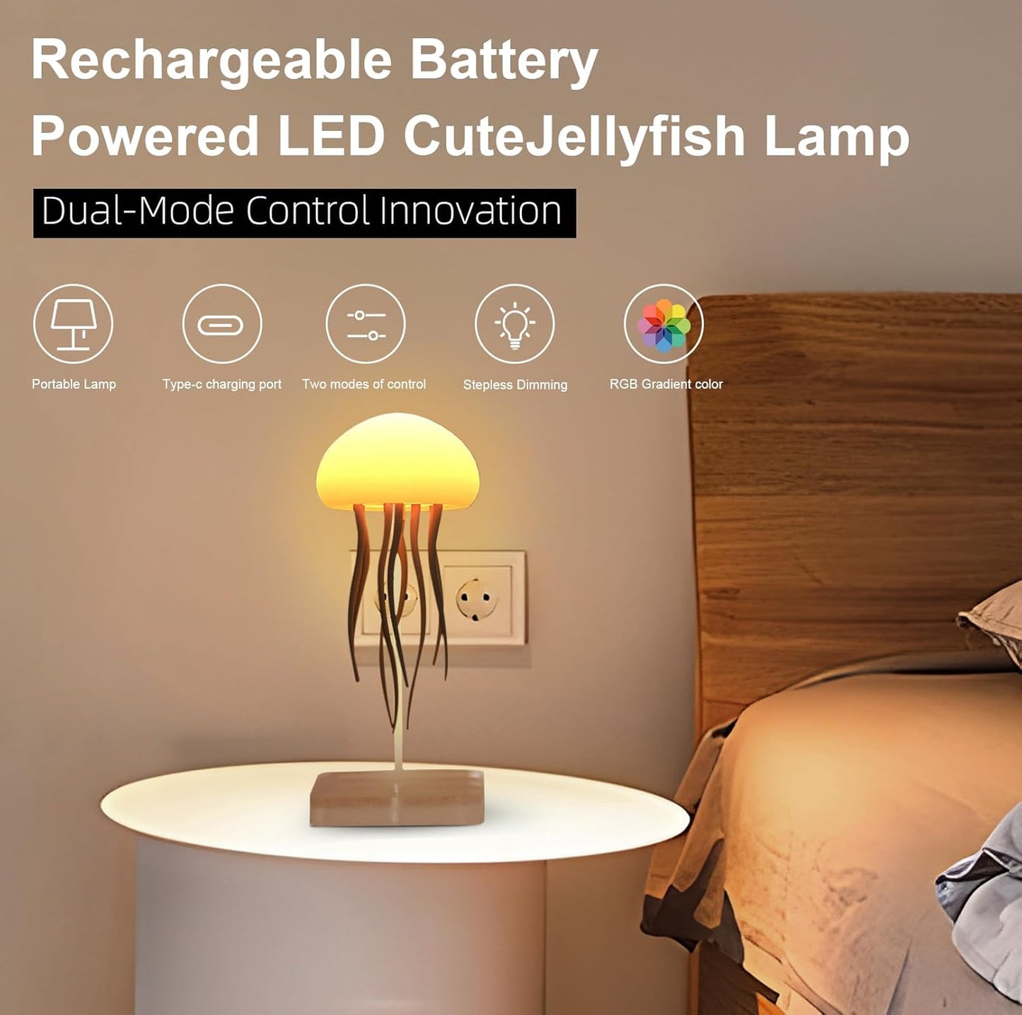 Dropshipping india Jellyfish Baby LED Night Light β Soothing Ocean-Inspired Desk & Room Lamp