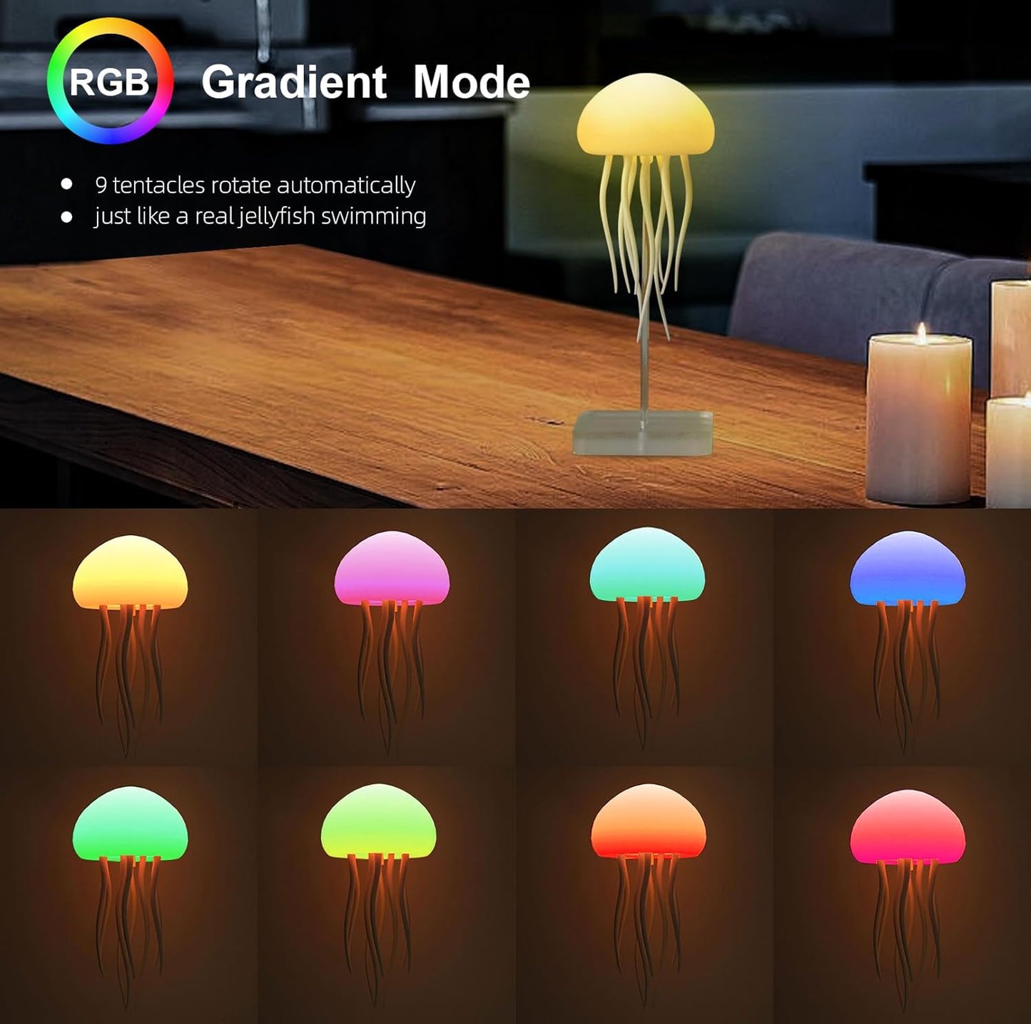 Dropshipping india Jellyfish Baby LED Night Light β Soothing Ocean-Inspired Desk & Room Lamp