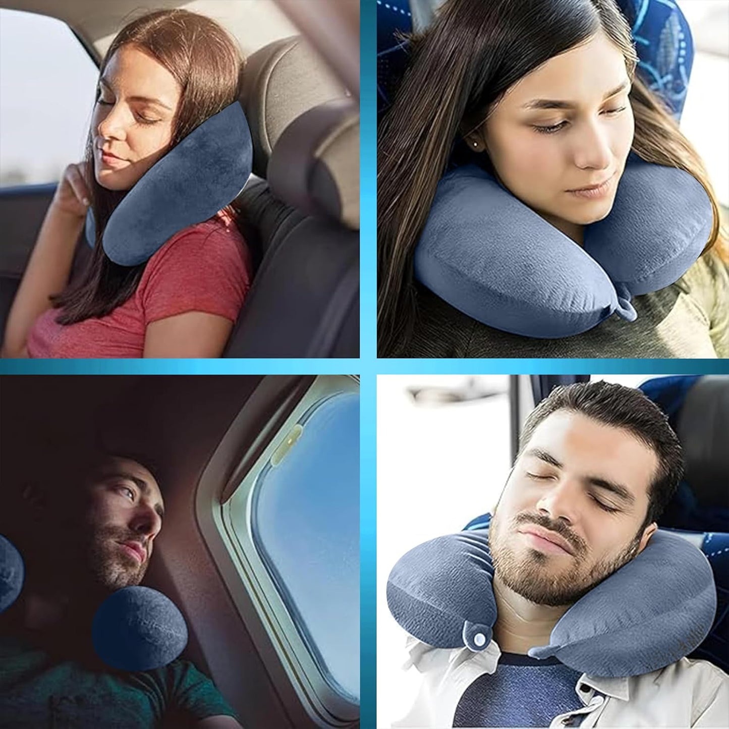 Grey Neck Pillow, Travel Essentials Neck Pain, Car Neck Rest, Travel Air Pillow, Cervical Pillow, Airplane Car Cushions Pillows Men and Women Pillow for Sleeping Neck Pillow Neck Support
