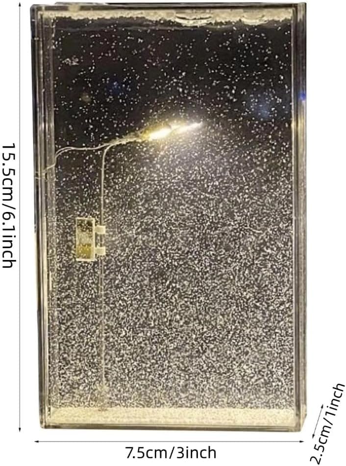 Snowfall Lamp, Street Light Snow Globe, Handmade DIY Snow Scenery Night Light, Christmas Desktop Decor for Birthday, Make Your Own Christmas Night Light, Snowflake Lamp for Family and Kids