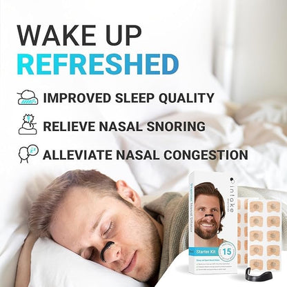 Premier Nasal Dilator Starter Kit – Black | Sleep & Sport Nasal Breathing Aid (15-Day Supply)