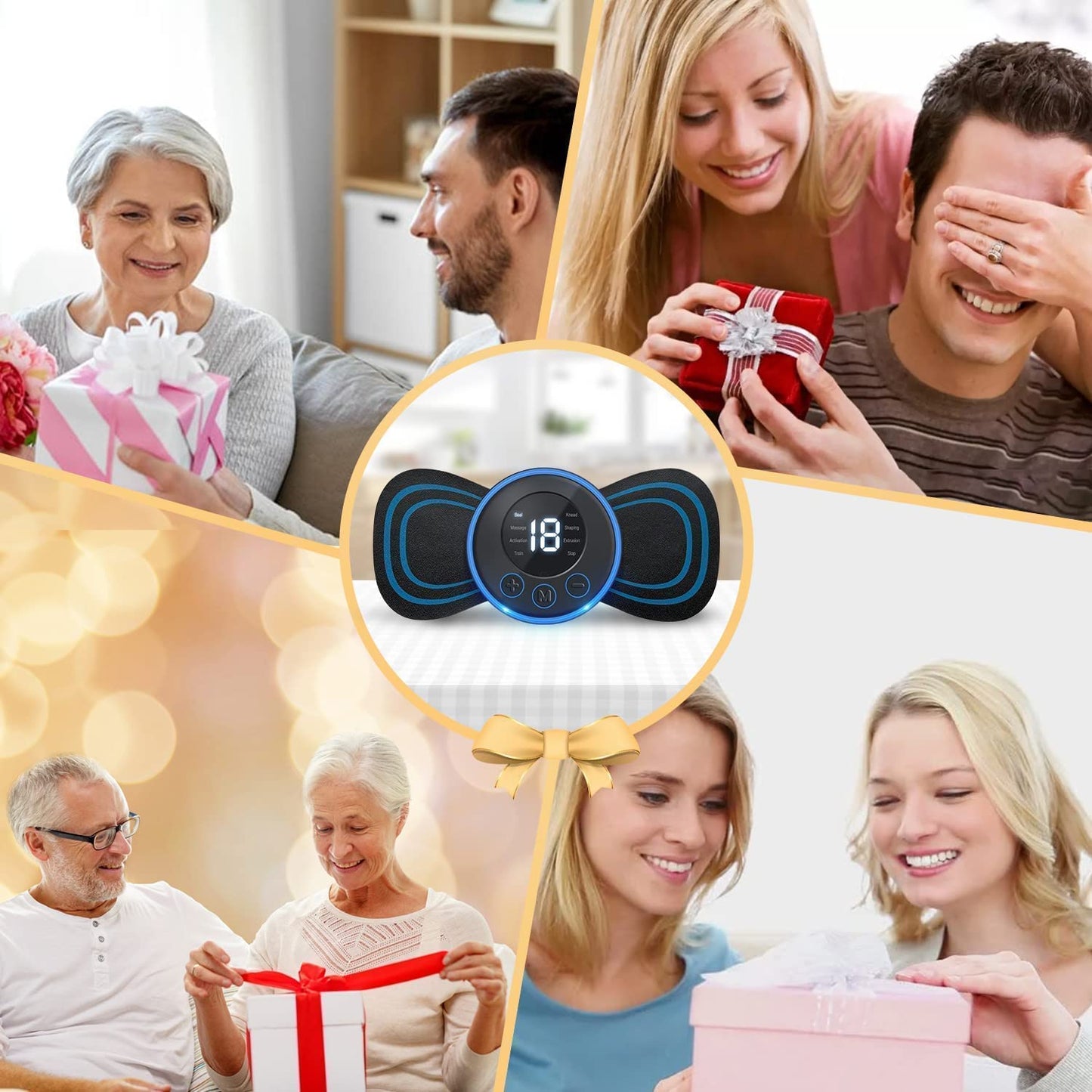 Mini Massage Machine Mini Massager Portable Rechargeable Full Body Massager For Pain Relief With 8 Mode Ems Neck Cervical Massager (Body Massager) (Vib-Mass),Multicolour