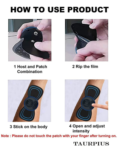 Mini Massage Machine Mini Massager Portable Rechargeable Full Body Massager For Pain Relief With 8 Mode Ems Neck Cervical Massager (Body Massager) (Vib-Mass),Multicolour