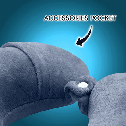 Grey Neck Pillow, Travel Essentials Neck Pain, Car Neck Rest, Travel Air Pillow, Cervical Pillow, Airplane Car Cushions Pillows Men and Women Pillow for Sleeping Neck Pillow Neck Support
