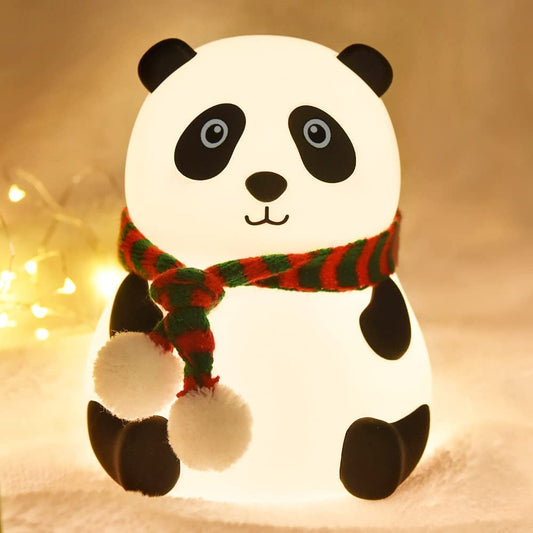 Dropshipping india Cute Panda LED Night Light – Soft Silicone Bedside Lamp with Cozy Glow Silicone Panda Touch Lamp Night Light for Kids Lover Gifts for Teen Girls Boys Nightlight Lamp Cute Aesthetic Baby Room Decor Gifts for Girlfreinds