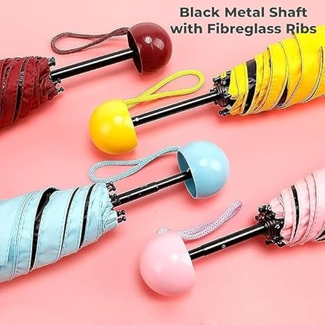 Dropshipping india Mini Capsule Umbrella – 6-Rib UV-Resistant Pocket Umbrella (18.5cm Folded), Waterproof & Windproof for Men, Women & Kids