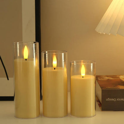 VERVENIX Flameless LED Pillar Candles – Realistic Warm Light for Home Décor, Safe & Elegant Ambiance