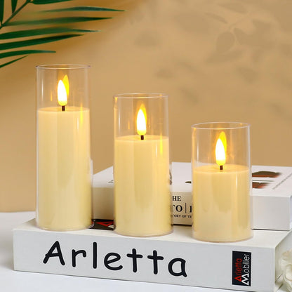VERVENIX Flameless LED Pillar Candles – Realistic Warm Light for Home Décor, Safe & Elegant Ambiance