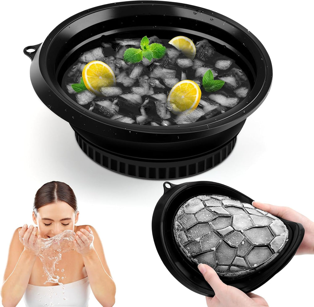 Collapsible Silicone Ice Facial Bowl for Face Ice Bath | Pore Tightening, Puffiness Relief & Skin Glow