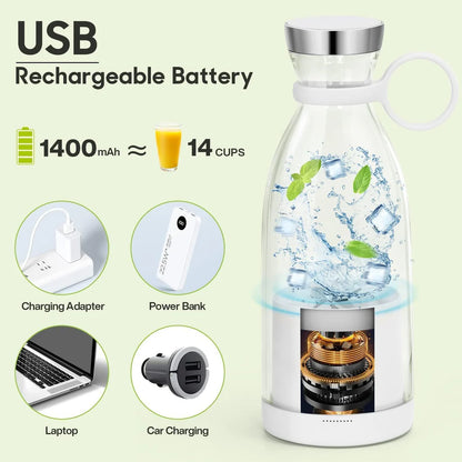Mini Electric Juicer | Portable USB Blender | Travel-Friendly Smoothie Maker