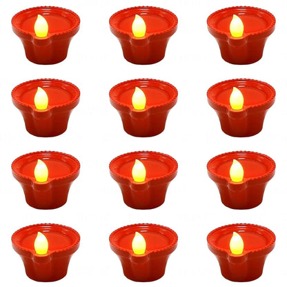 🪔 Pickartme Water LED Sensor Diya for Diwali – Automatic On/Off Floating Diya Lights (Pack of 12)