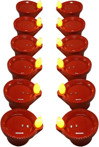 🪔 Pickartme Water LED Sensor Diya for Diwali – Automatic On/Off Floating Diya Lights (Pack of 12)