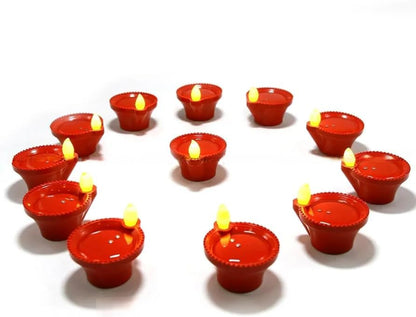 🪔 Pickartme Water LED Sensor Diya for Diwali – Automatic On/Off Floating Diya Lights (Pack of 12)